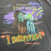 J- Vintage Disney I Survived The Twilight Zone Tower Of Terror Graphic Tee - XL