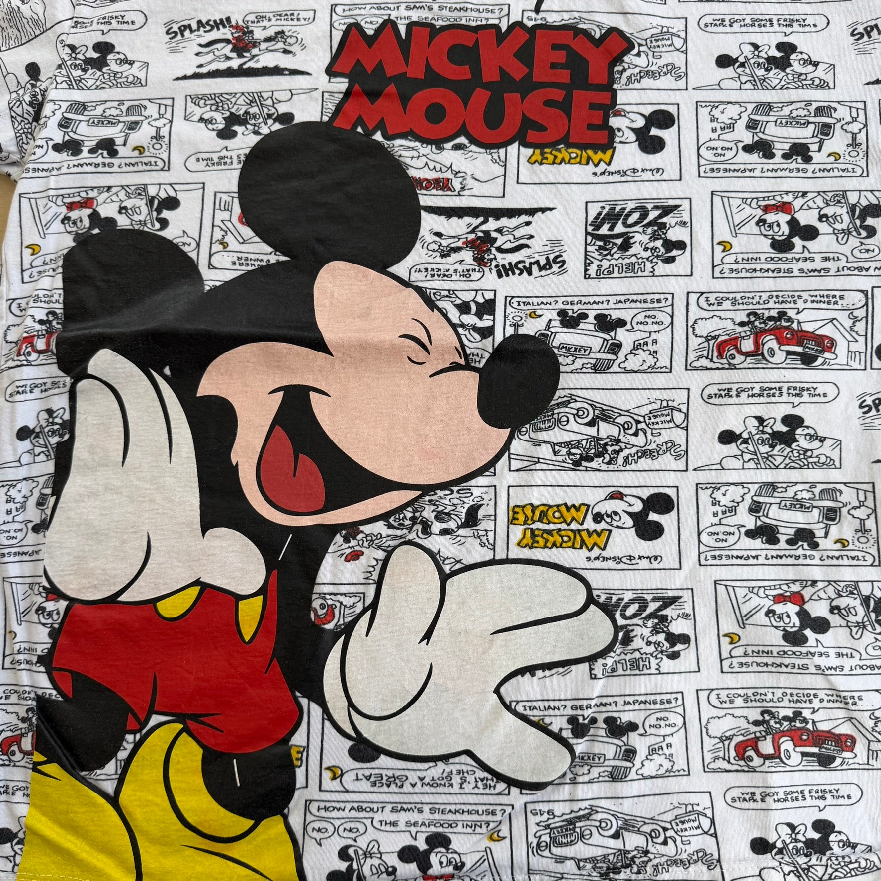 J- '20 Gucci x Disney Bootleg All Over Print Comic Strip Graphic Tee - L