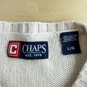 J- Vintage Chaps RL Embroidered Logo Knit Sweater - L