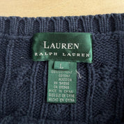 J- Vintage Women's Ralph Lauren LRL Embroidered Logo Knit Sweater - L