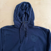 J- Vintage Tommy Hilfiger Embroidered Crest Quarter Zip Hoodie - XL