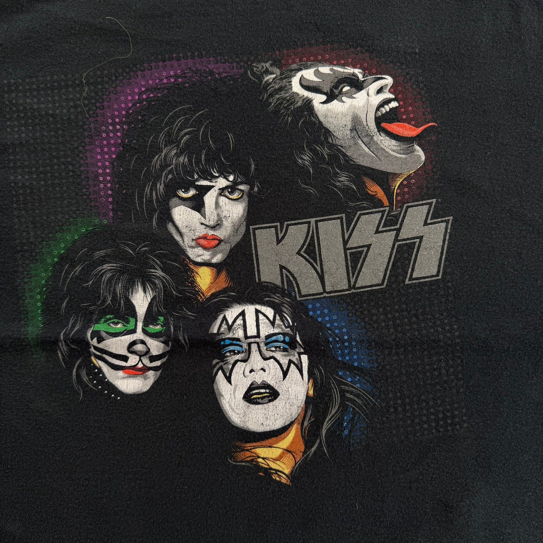 J- Vintage  '08 Kiss Text & Graphic Hanes Heavyweight Tag Tee - XL