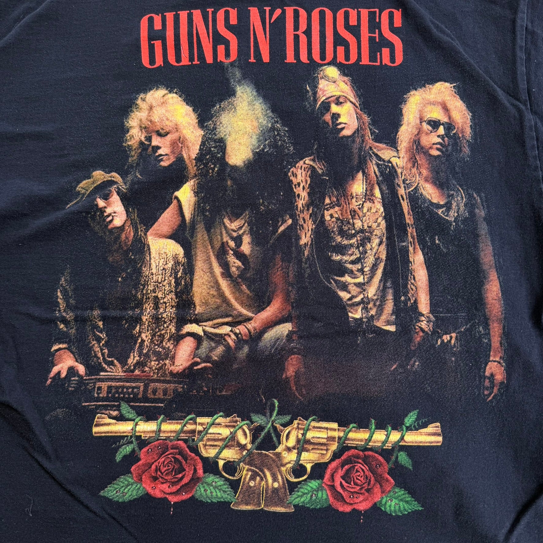 J- Vintage Guns & Roses Picture Graphic Tee - M