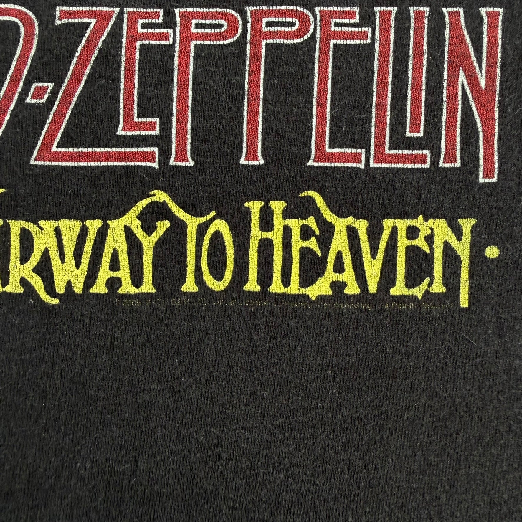 J- Vintage '05 Led Zeppelin Stairway To Heaven Lyrics Text & Graphic Tee - XL