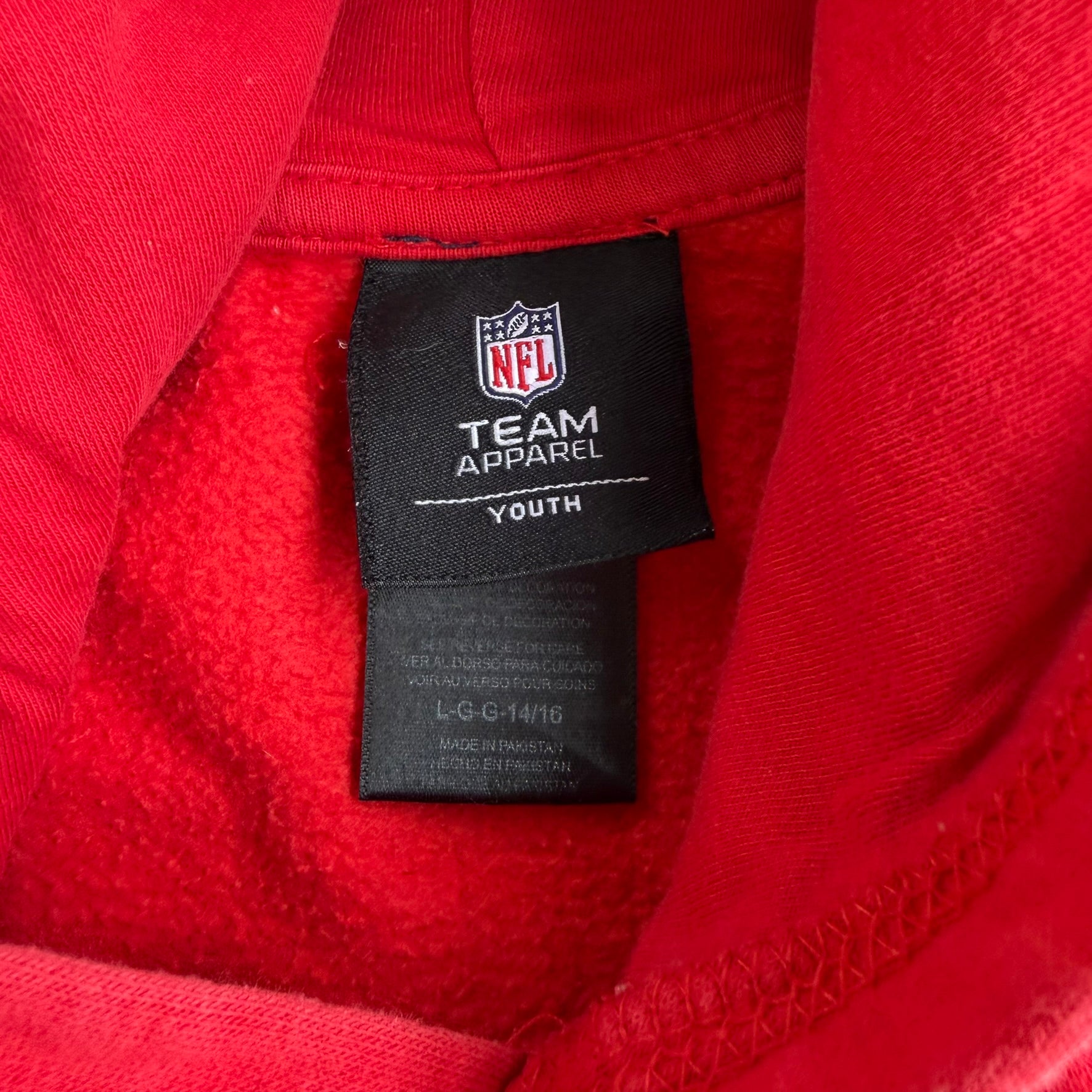 J- Vintage Kansas City Chiefs NFL Embroidered Logo Hoodie - Youth L