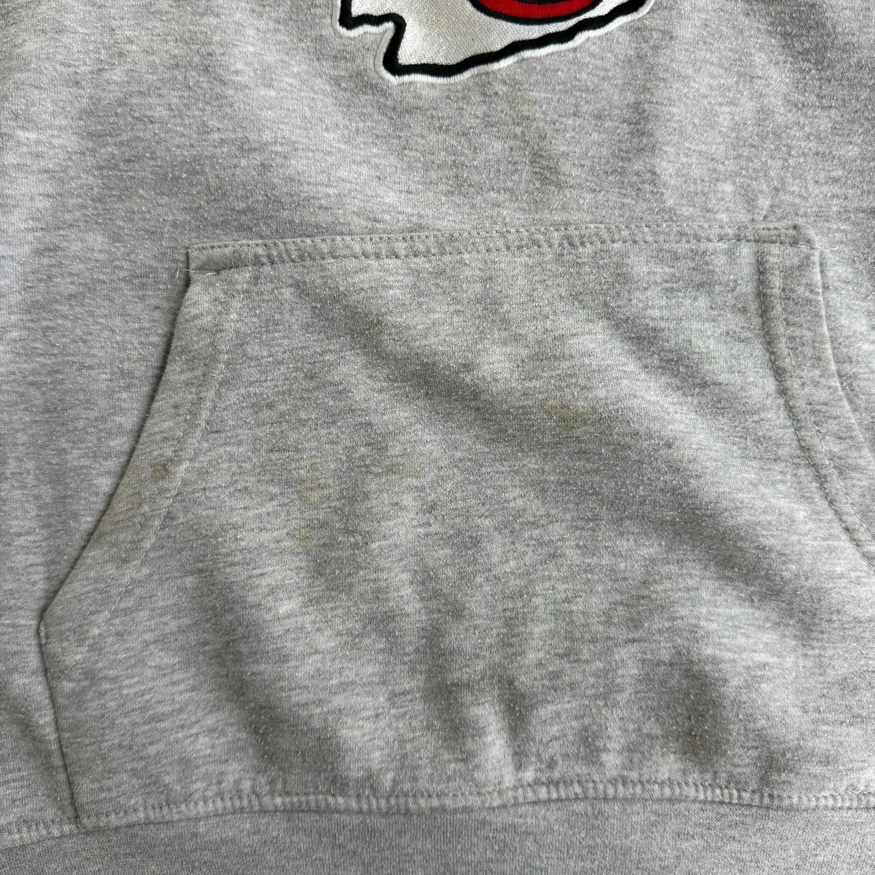 J- Vintage Kansas City Chiefs NFL Embroidered Logo Hoodie - Youth L