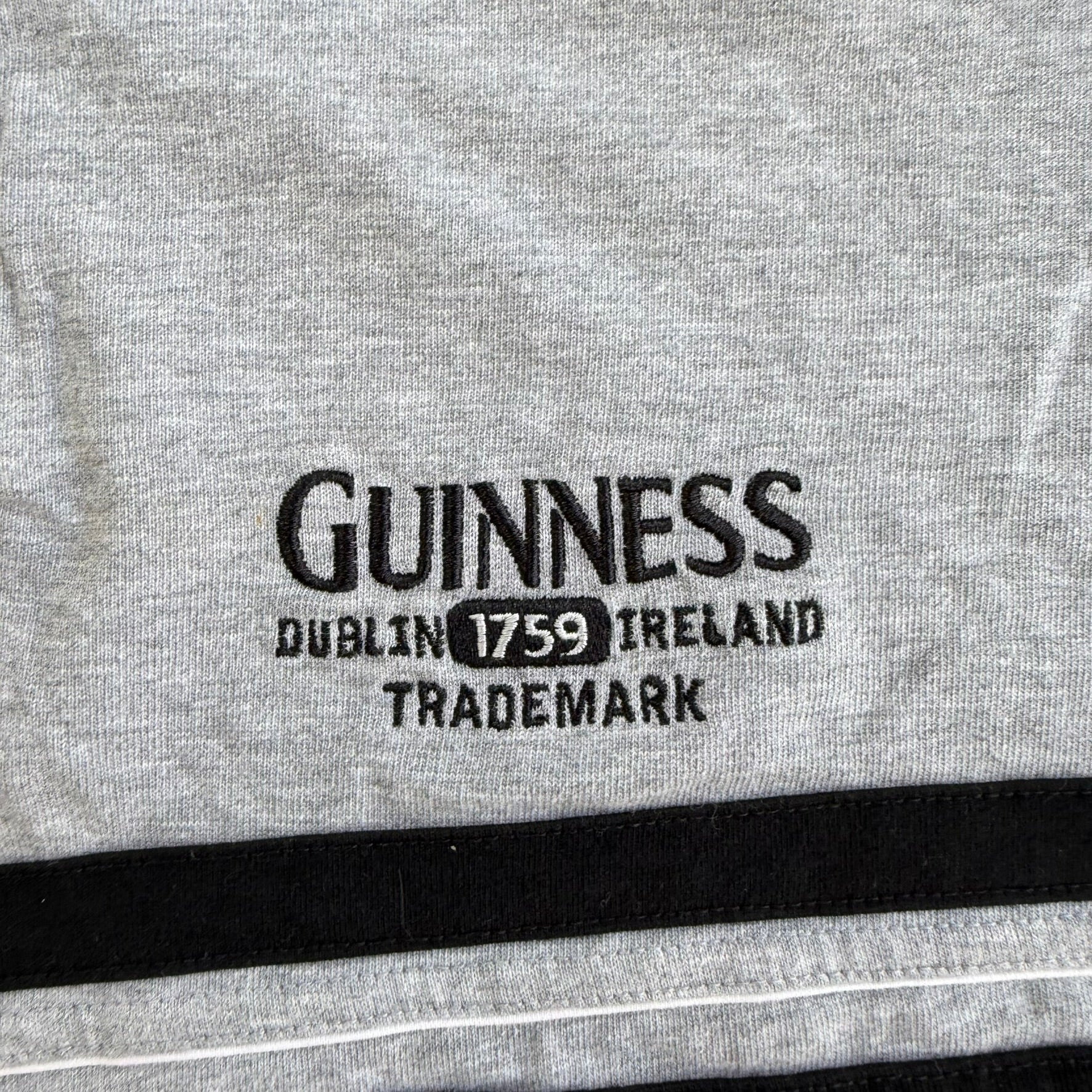 J- Vintage Guinness Embroidered Text Rugby Shirt - 2XL