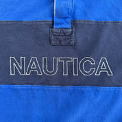 J- Vintage Nautica Embroidered Text Rugby Shirt - L