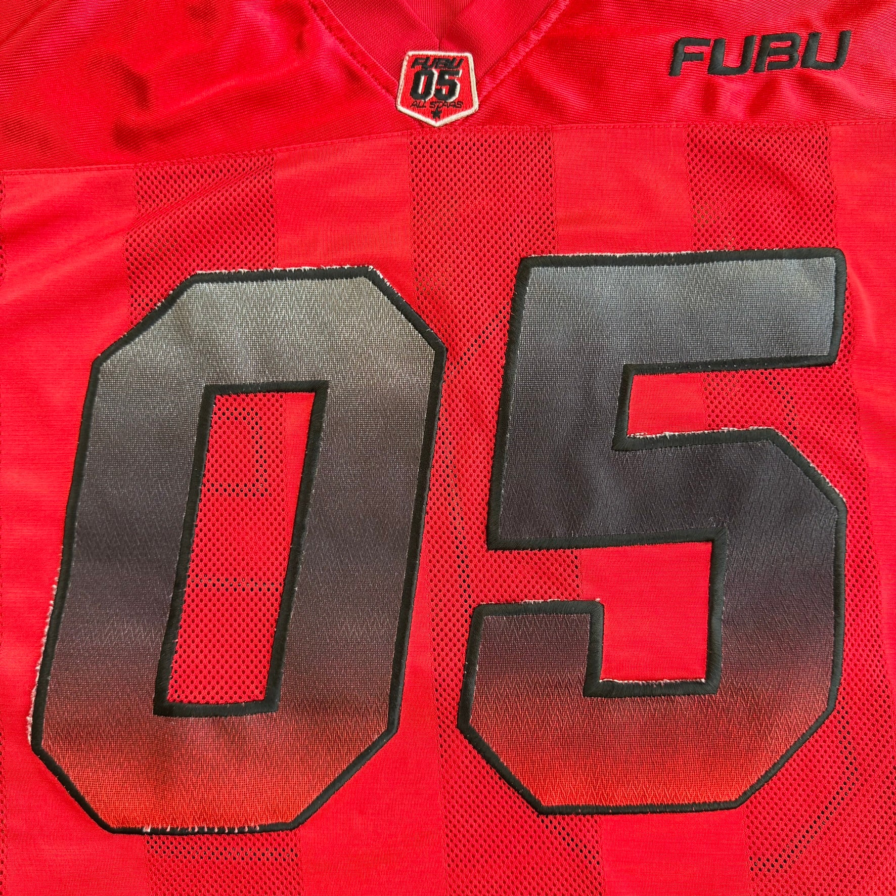 J- Vintage 90s FUBU Sport 05 Red Football Jersey - M