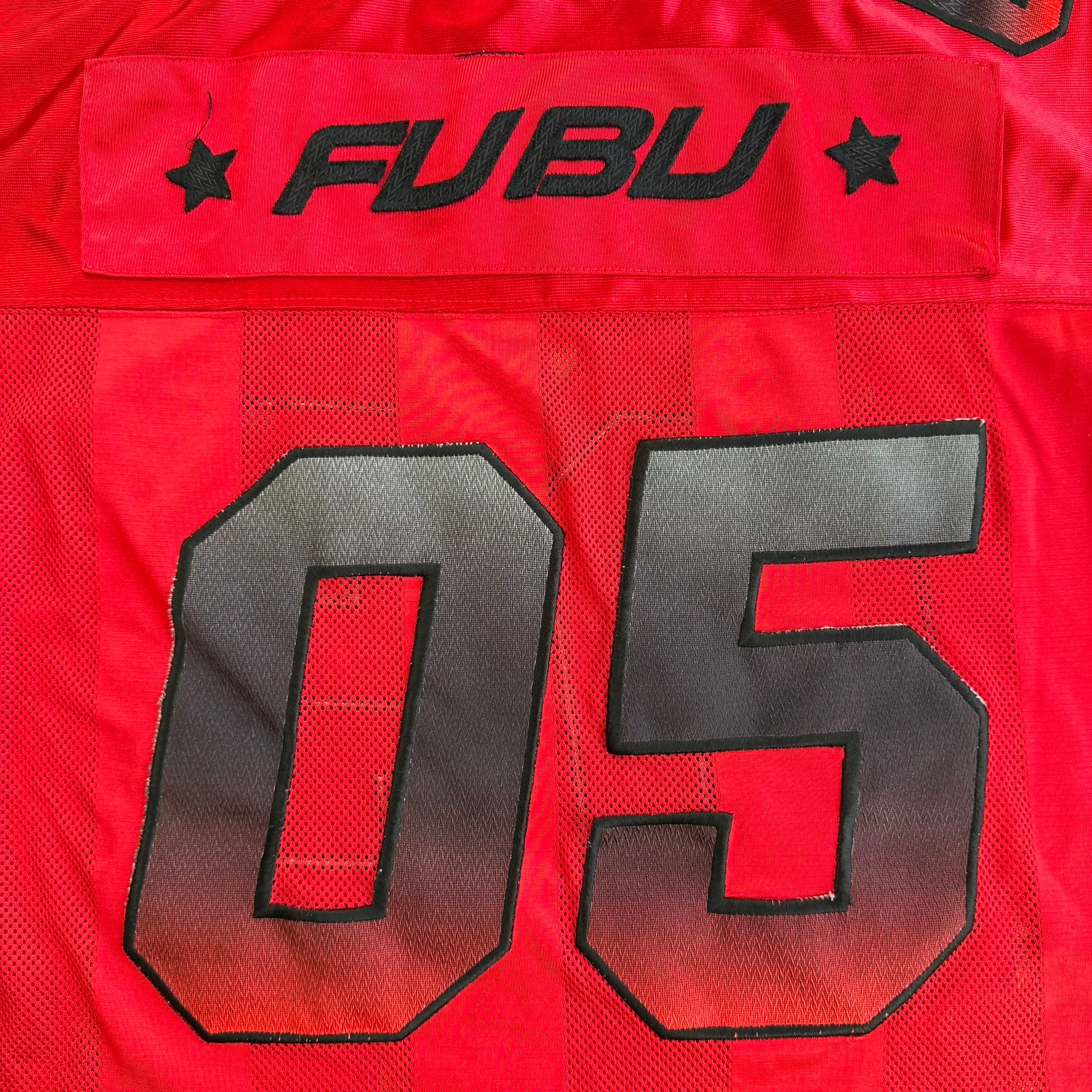 J- Vintage 90s FUBU Sport 05 Red Football Jersey - M