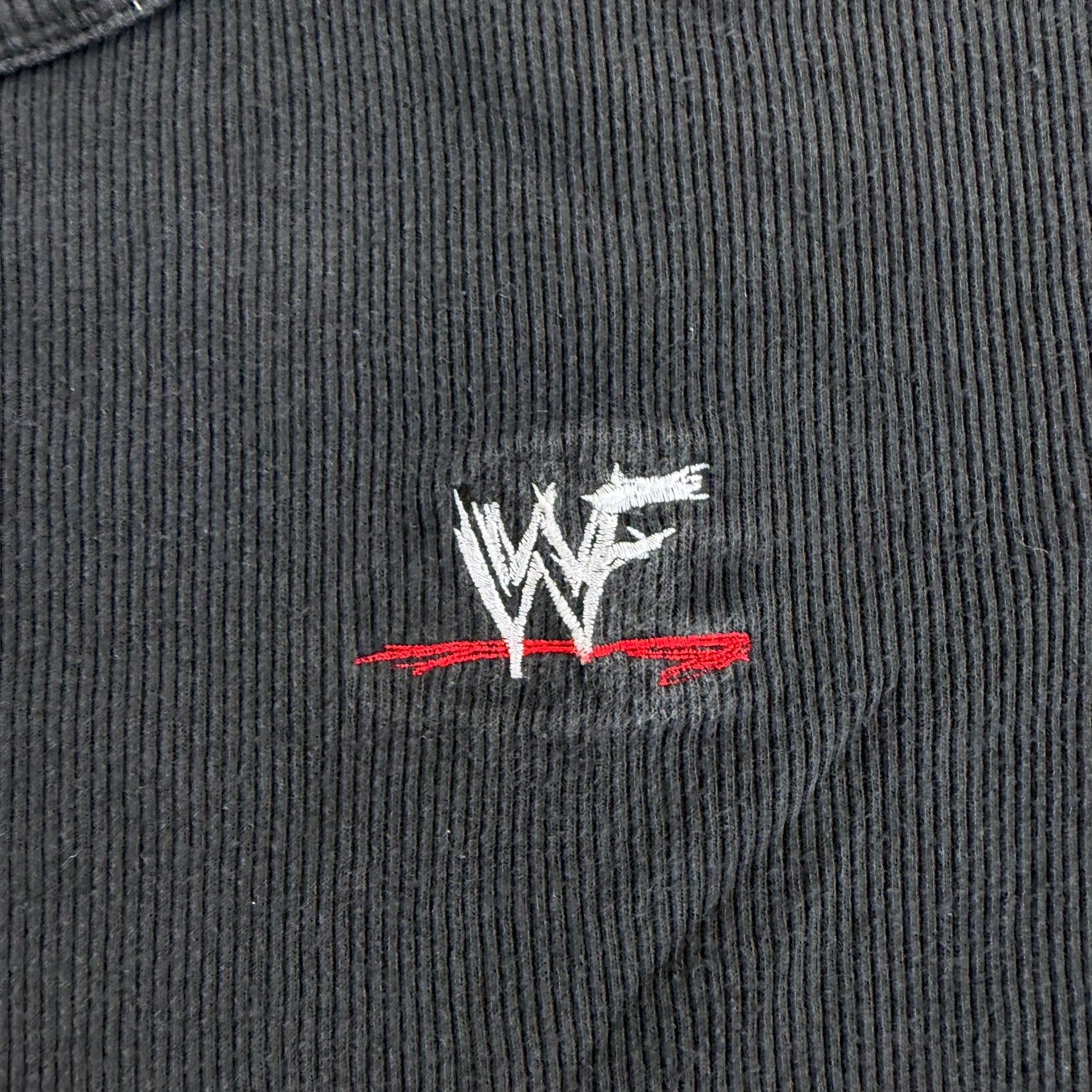 J- Vintage '01 WWE Embroidered Logo Ribbed Knit Tee - 2XL
