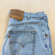 J- Vintage Levi's Orange Tab 565 Made In USA Wide Leg Baggy Jorts - 36 waist 10.5 inseam
