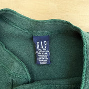 J- Vintage Gap Made In USA Dark Green Thermal Henley Long Sleeve Undershirt - XL