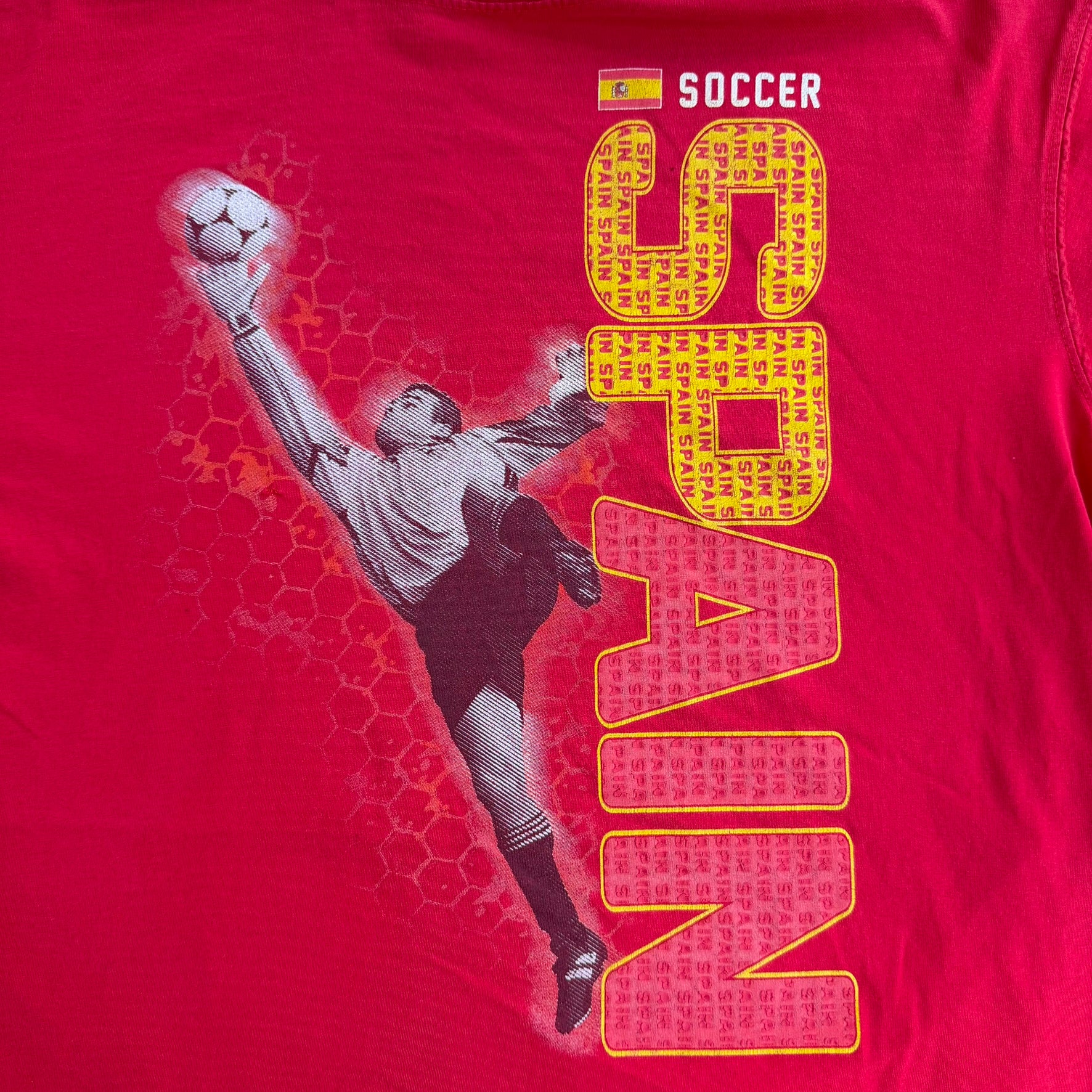 J- Vintage Spain National Soccer Team Ricardo Zamora Picture Tee - L