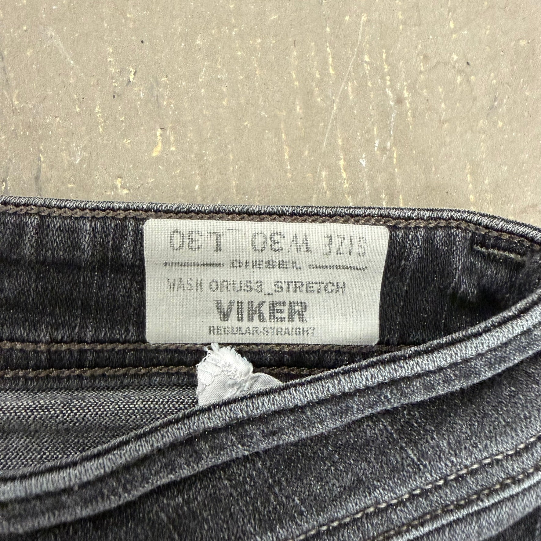 J- Vintage Diesel Viker Made In USA Regular Straight Fit Black Jeans - 30x30