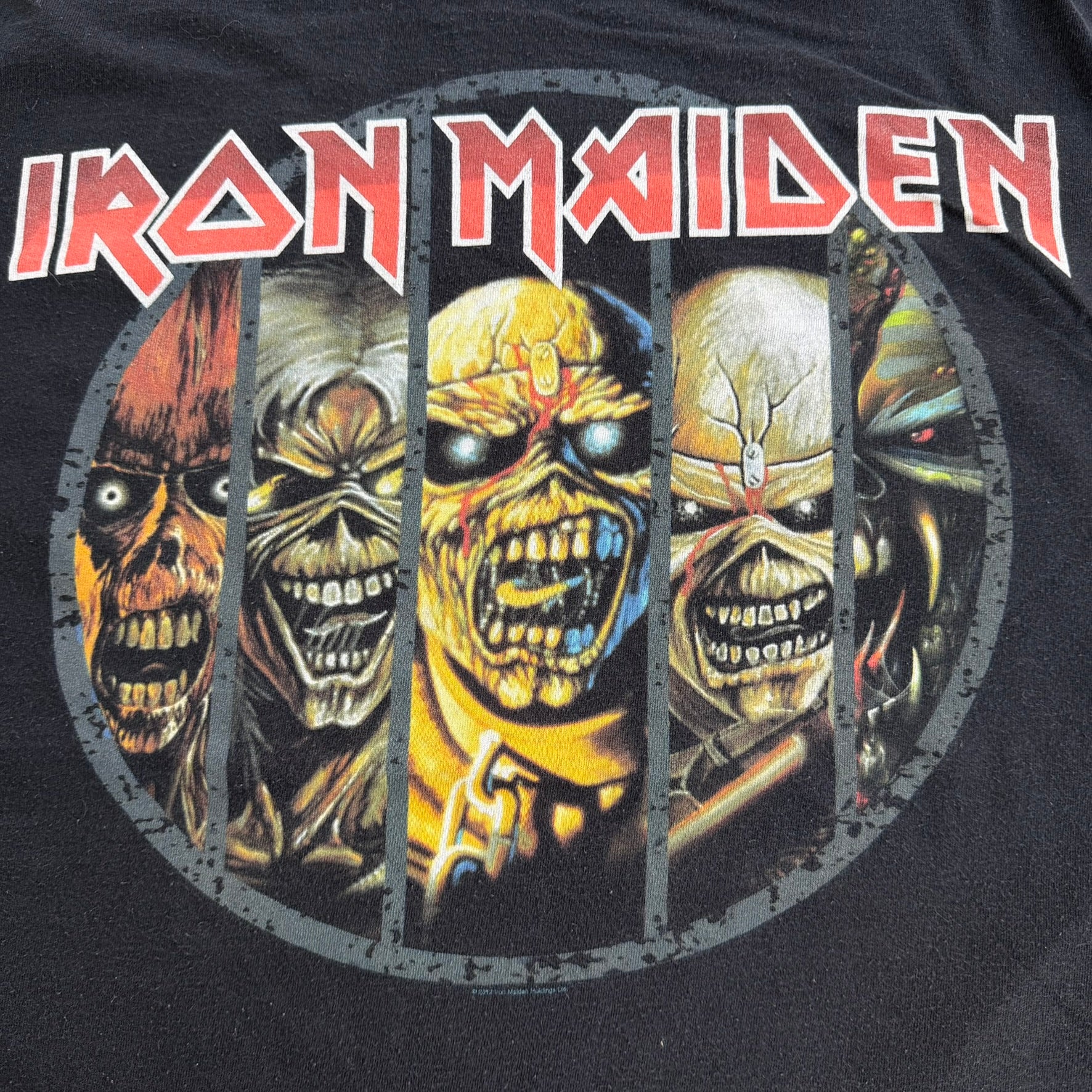 J- Vintage '12 Iron Maiden Logo & Mascot Graphic Tee - 2XL