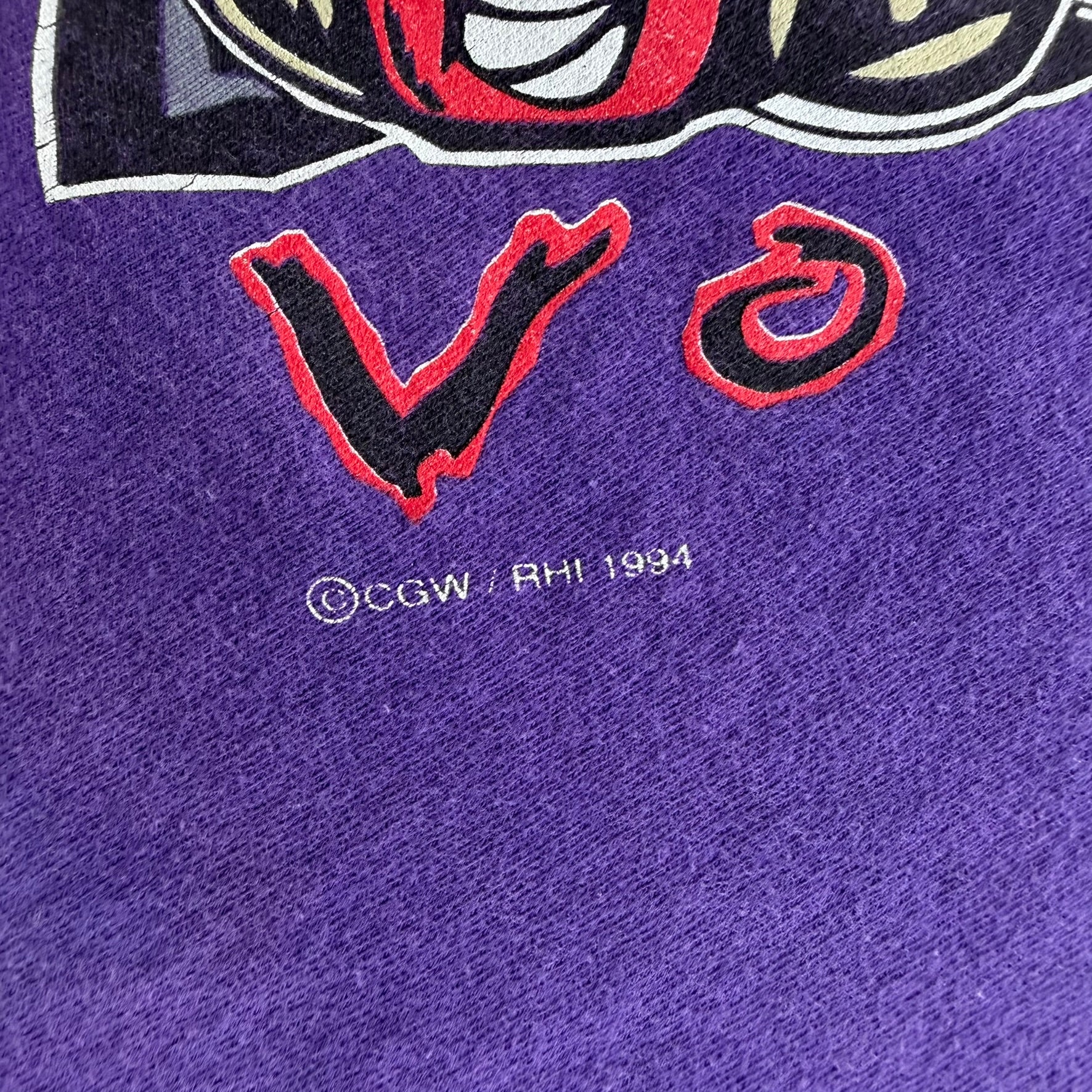 J- Vintage '94 Vancouver Voodoo Roller Hockey Graphic Single Stitch Tee - XL