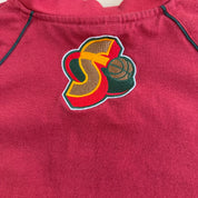 J- Vintage Seattle Supersonics NBA Champions Embroidered Text Tee - L (fits XL)