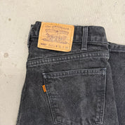 J- Vintage Levi's 505 Orange Tab Made In USA Straight Leg Black Jeans - 31x30