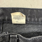 J- Vintage Levi's 505 Orange Tab Made In USA Straight Leg Black Jeans - 31x30