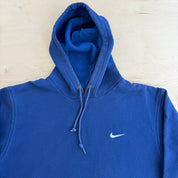 J- Vintage Nike Embroidered Swoosh Made In Canada Blue Hoodie - M
