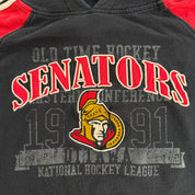 J- Vintage Ottawa Senator NHL Embroidered Graphic & Text Hoodie - XL