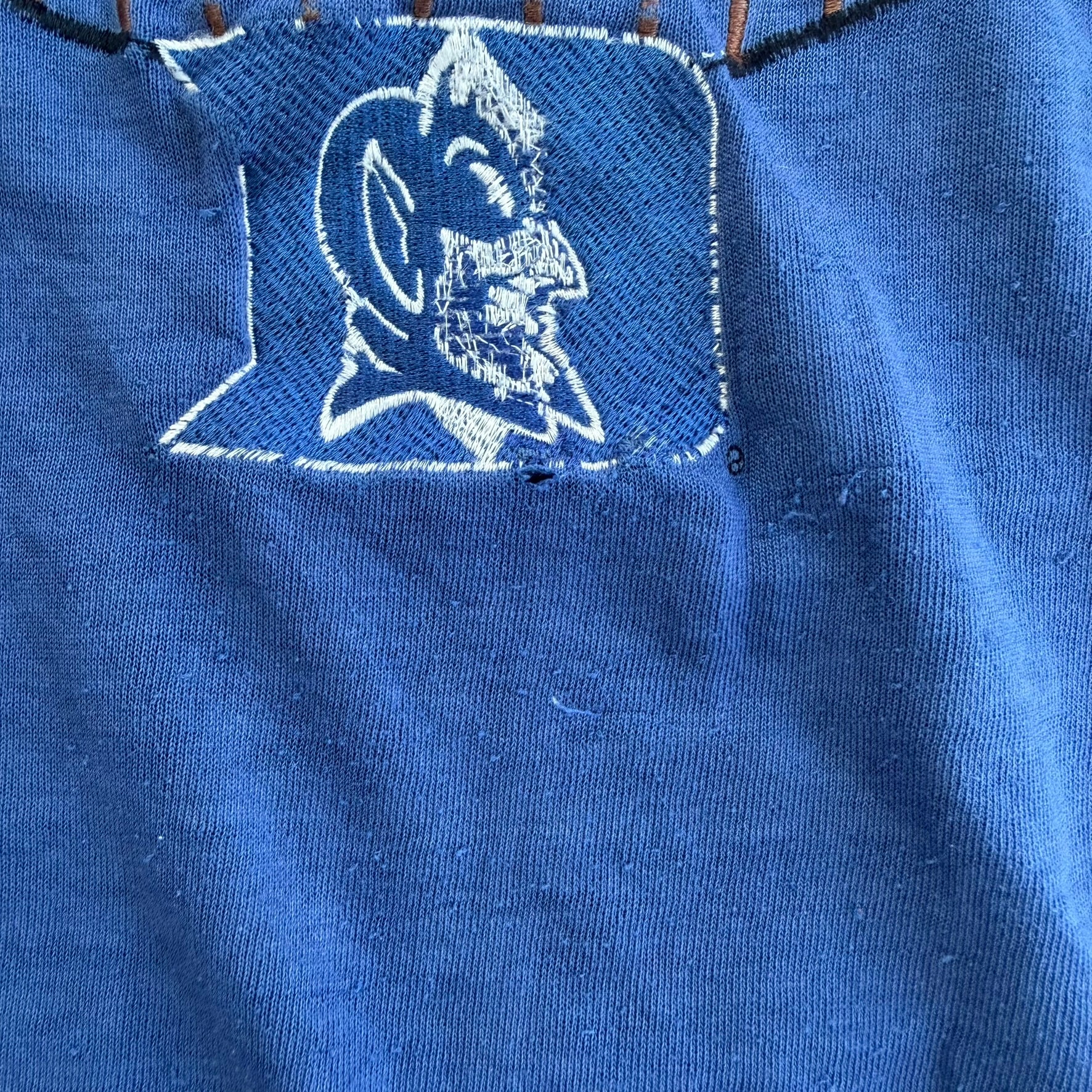 J- Vintage University Of Duke Blue Devils Starter Embroidered Graphic Crewneck - XL