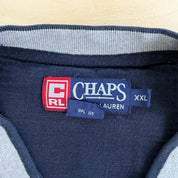 J- Vintage 90s Chaps RL Embroidered Text Sweatshirt Vest - 2XL