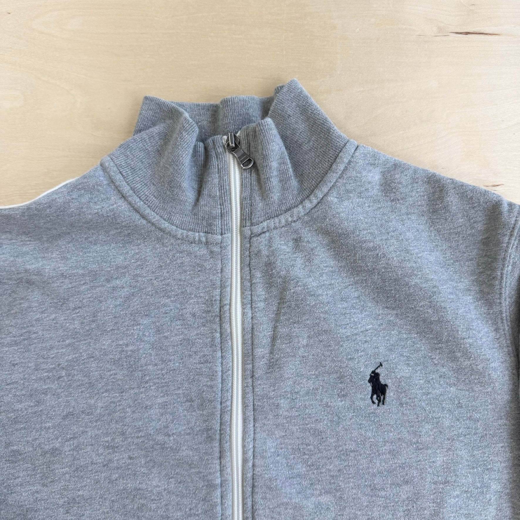 J- Vintage 90s Polo RL Embroidered Logo Sweatshirt Track Jacket - M