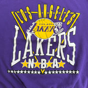 J- Vintage Los Angeles Lakers NBA Graphic Made In USA Logo 7 Crewneck - XL