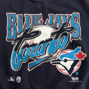 J- Vintage '93 Toronto Blue Jays MLB Text & Graphic Crewneck - XL