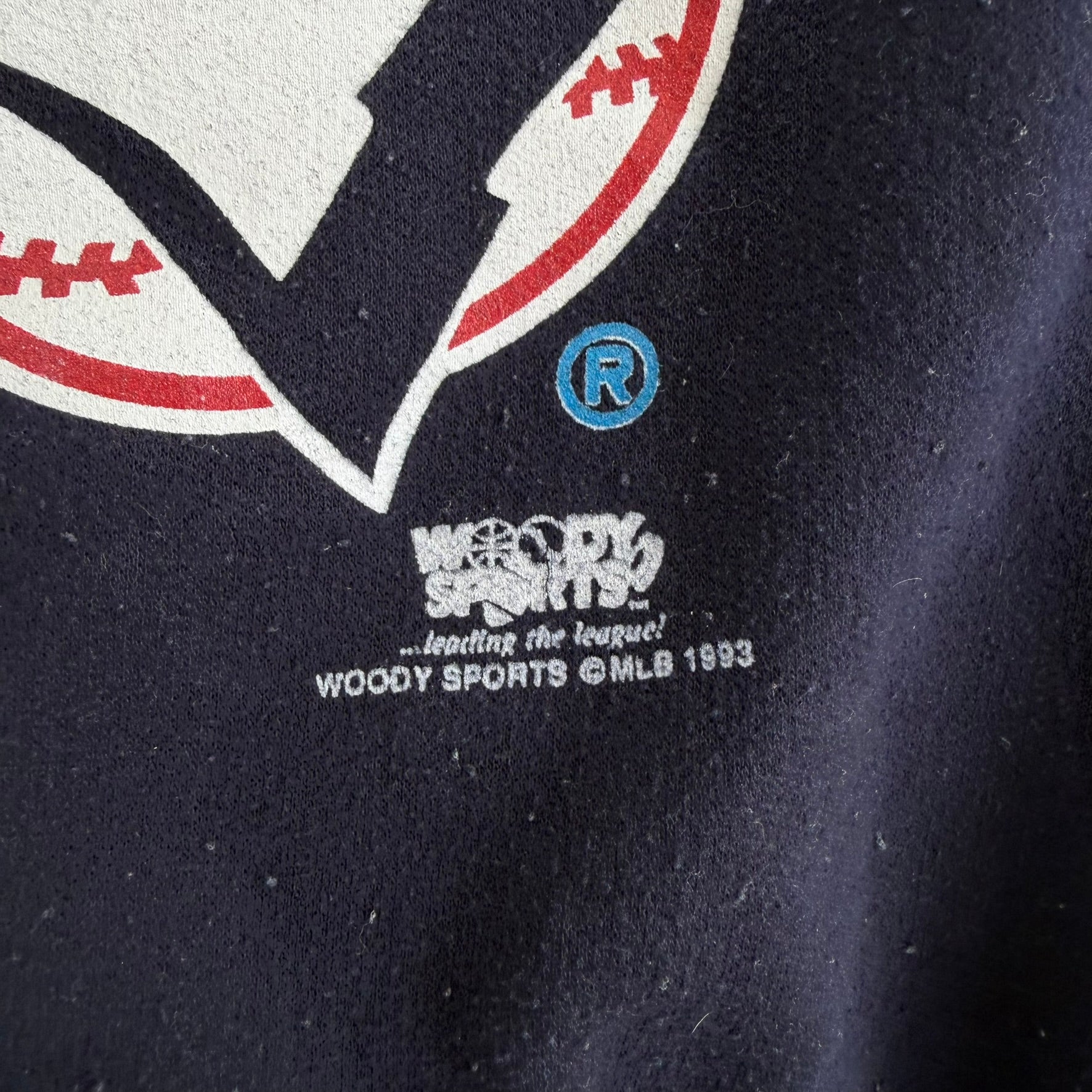 J- Vintage '93 Toronto Blue Jays MLB Text & Graphic Crewneck - XL