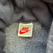 J- Vintage 90s Nike Embroidered Swoosh Navy Hoodie - 2XL