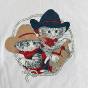 J- Vintage Western Cats Graphic Grandma Crewneck - L