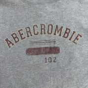 J- Vintage Abercrombie & Fitch Text Graphic Grey Crewneck - XL