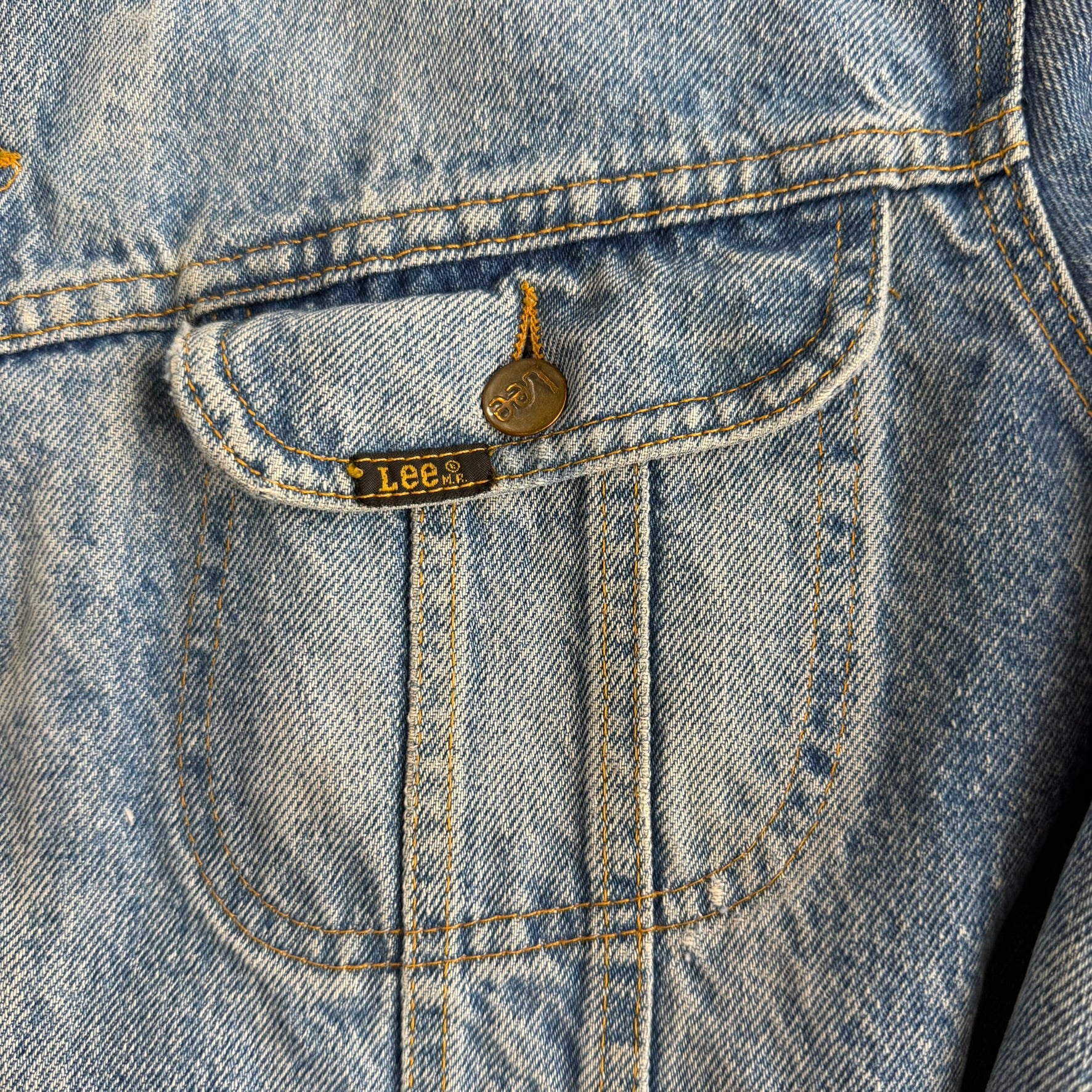 J- Vintage 80s Lee Stormrider Blanket Lined Denim Jacket - 40 (fits L)
