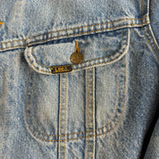 J- Vintage 80s Lee Stormrider Blanket Lined Denim Jacket - 40 (fits L)