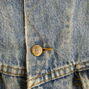 J- Vintage 80s Lee Stormrider Blanket Lined Denim Jacket - 40 (fits L)