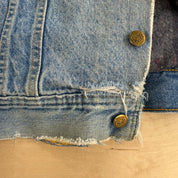 J- Vintage 80s Lee Stormrider Blanket Lined Denim Jacket - 40 (fits L)