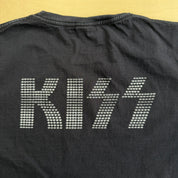 J- Vintage Kiss Bootleg Text & Graphic Yeah Rock Tag Long Sleeve Tee - XL