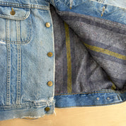 J- Vintage 80s Lee Stormrider Blanket Lined Denim Jacket - 40 (fits L)