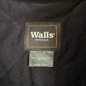 J- Vintage Walls Quilt Blanket Lined Black Canvas Hooded Work Jacket - XL