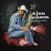 J- Vintage '95 Alan Jackson Everything I Love Picture Graphic Tee - L