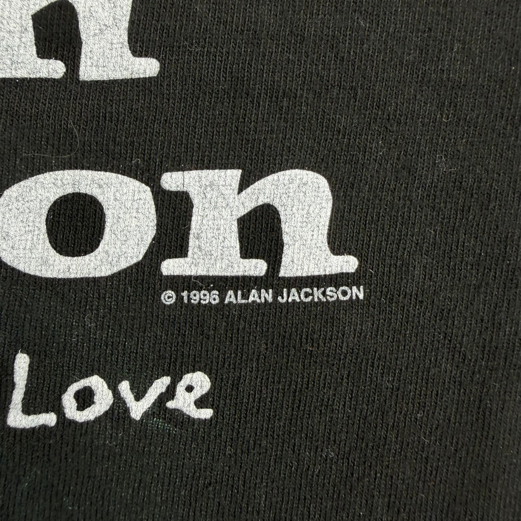 J- Vintage '95 Alan Jackson Everything I Love Picture Graphic Tee - L