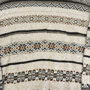 J- Vintage St Johns Bay Beige Patterned Knit Sweater - M