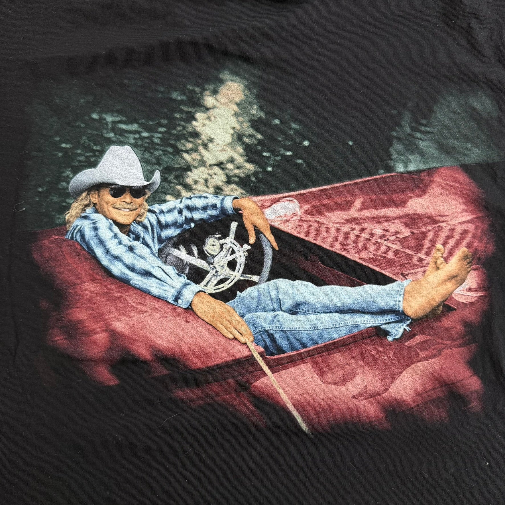 J- Vintage '95 Alan Jackson Everything I Love Picture Graphic Tee - L