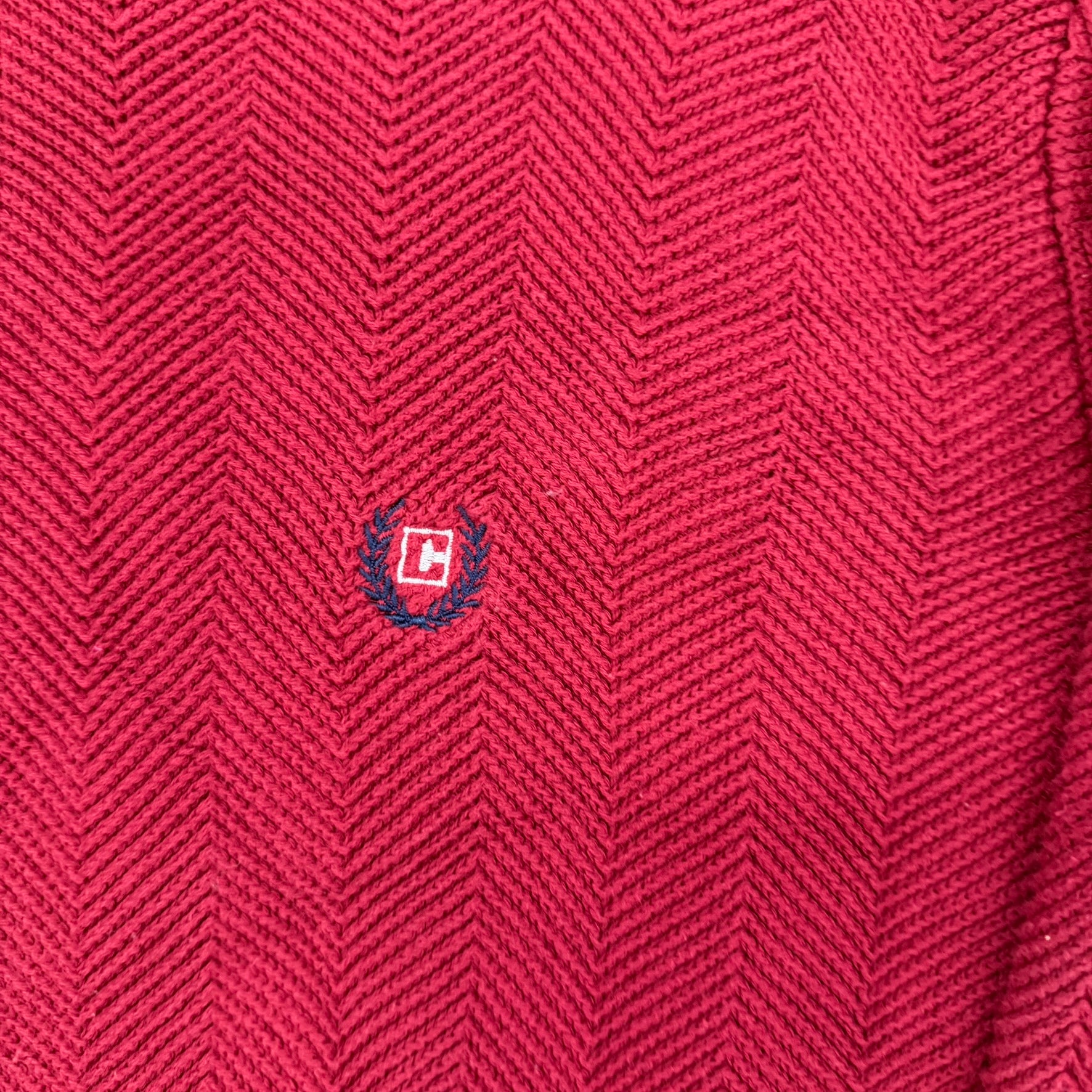 J- Vintage Chaps RL Embroidered Logo Red Knit Sweater - M