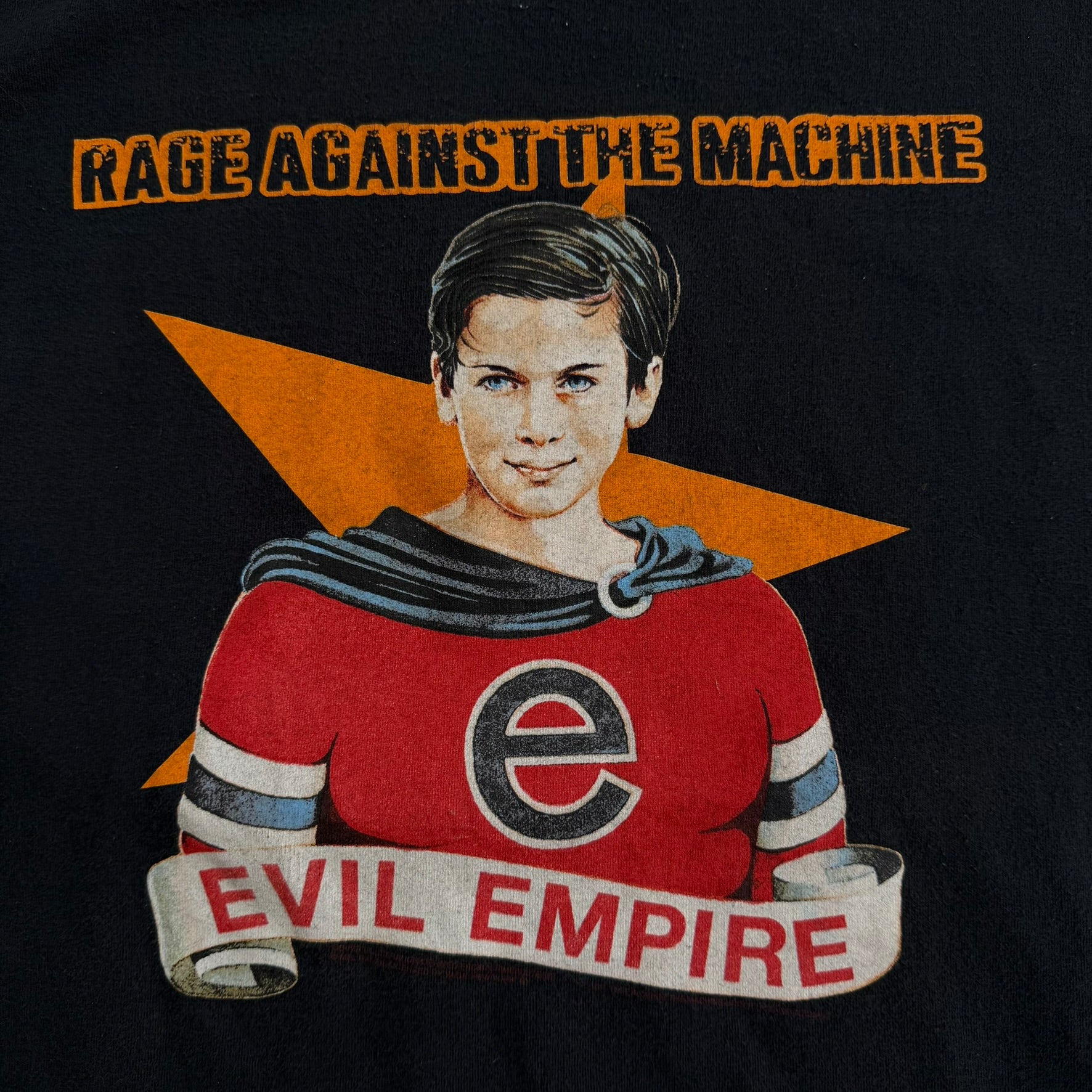 J- Vintage '96 Rage Against The Machine Evil Empire Album Cover Graphic Giant Tag Tee - 2XL