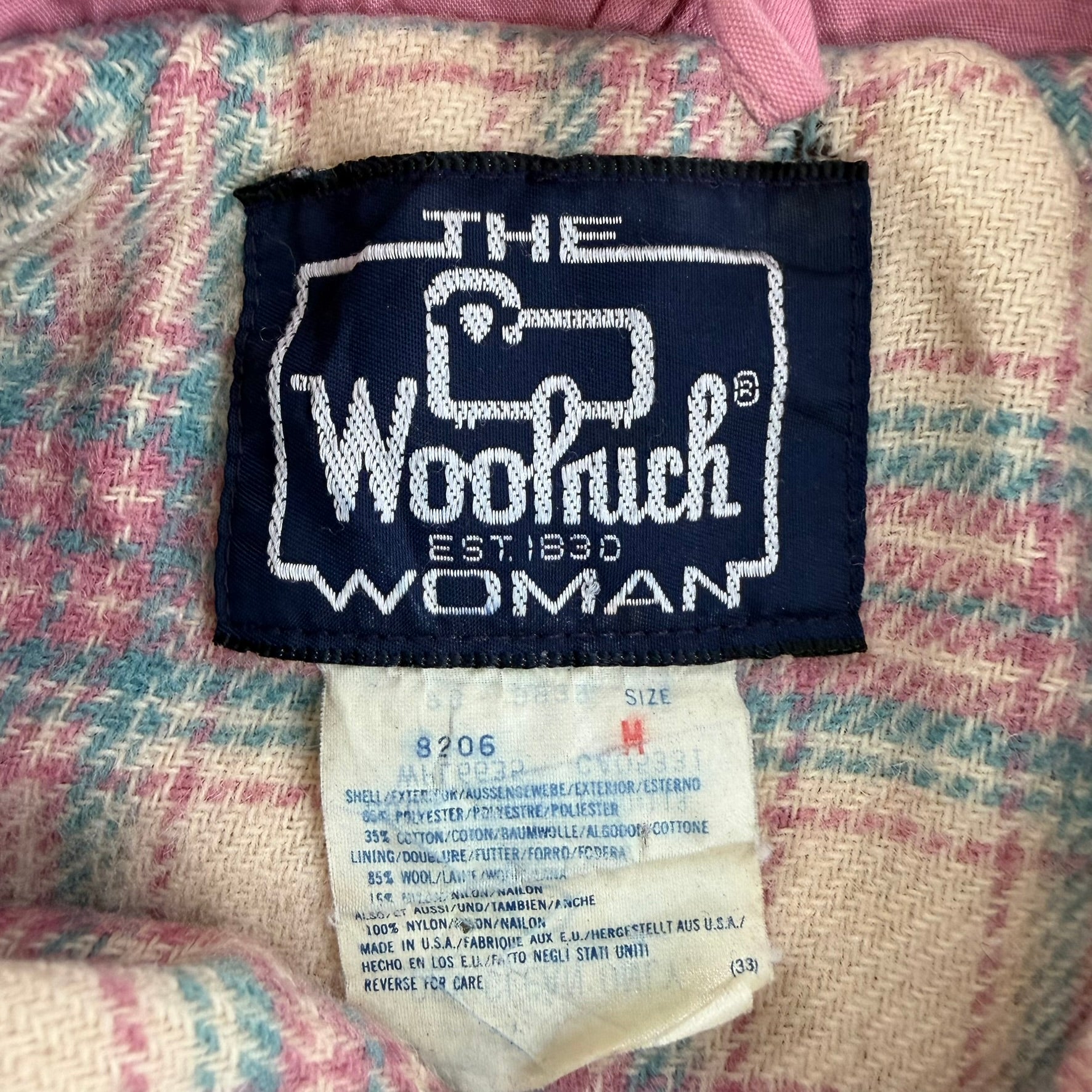 J- Vintage Woolrich Women's Wool-Lined Mountain Parka Jacket - Women's M