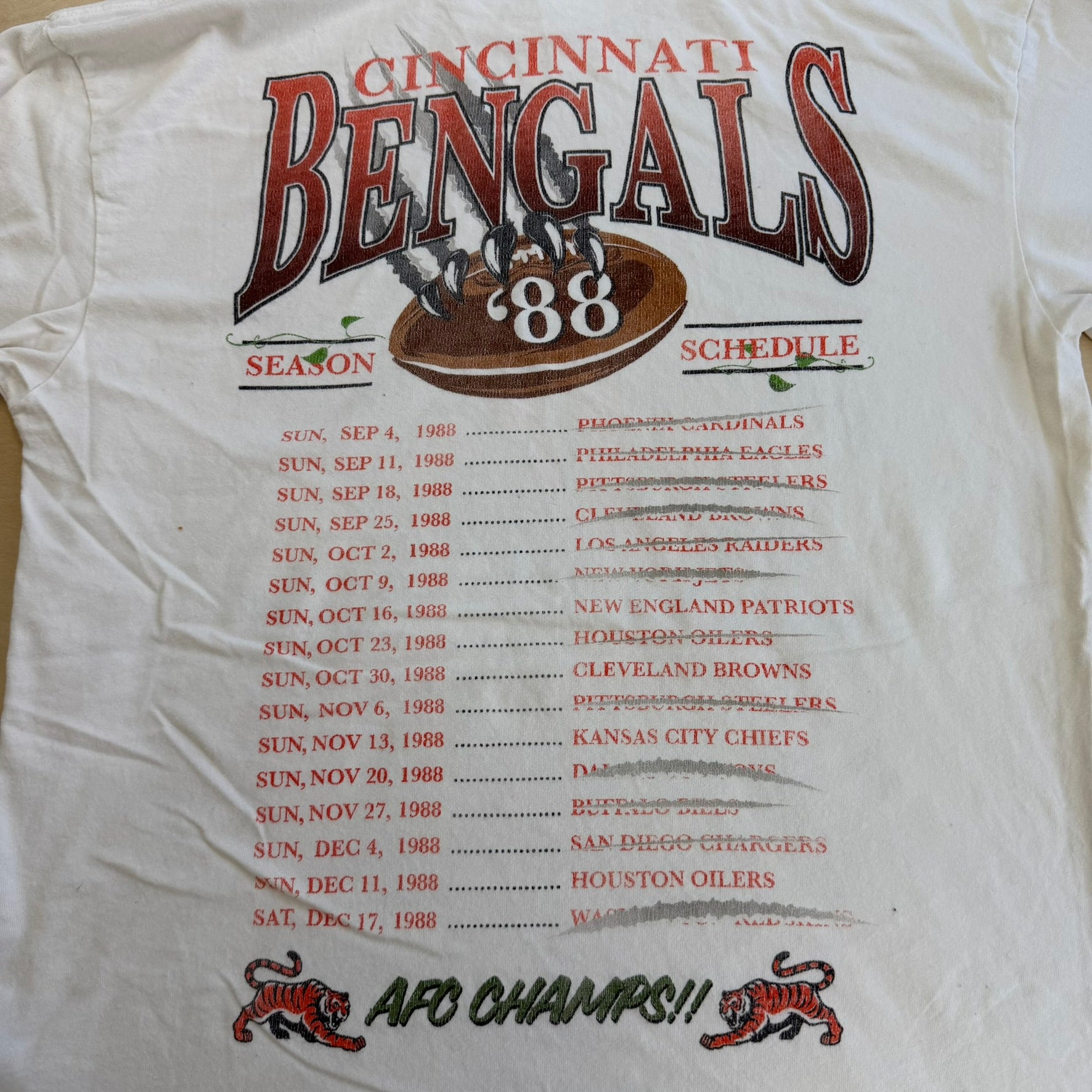 J-  Abercrombie & Fitch NFL Cincinnati Bengals 1988 AFC Champs Graphic Tee - XL
